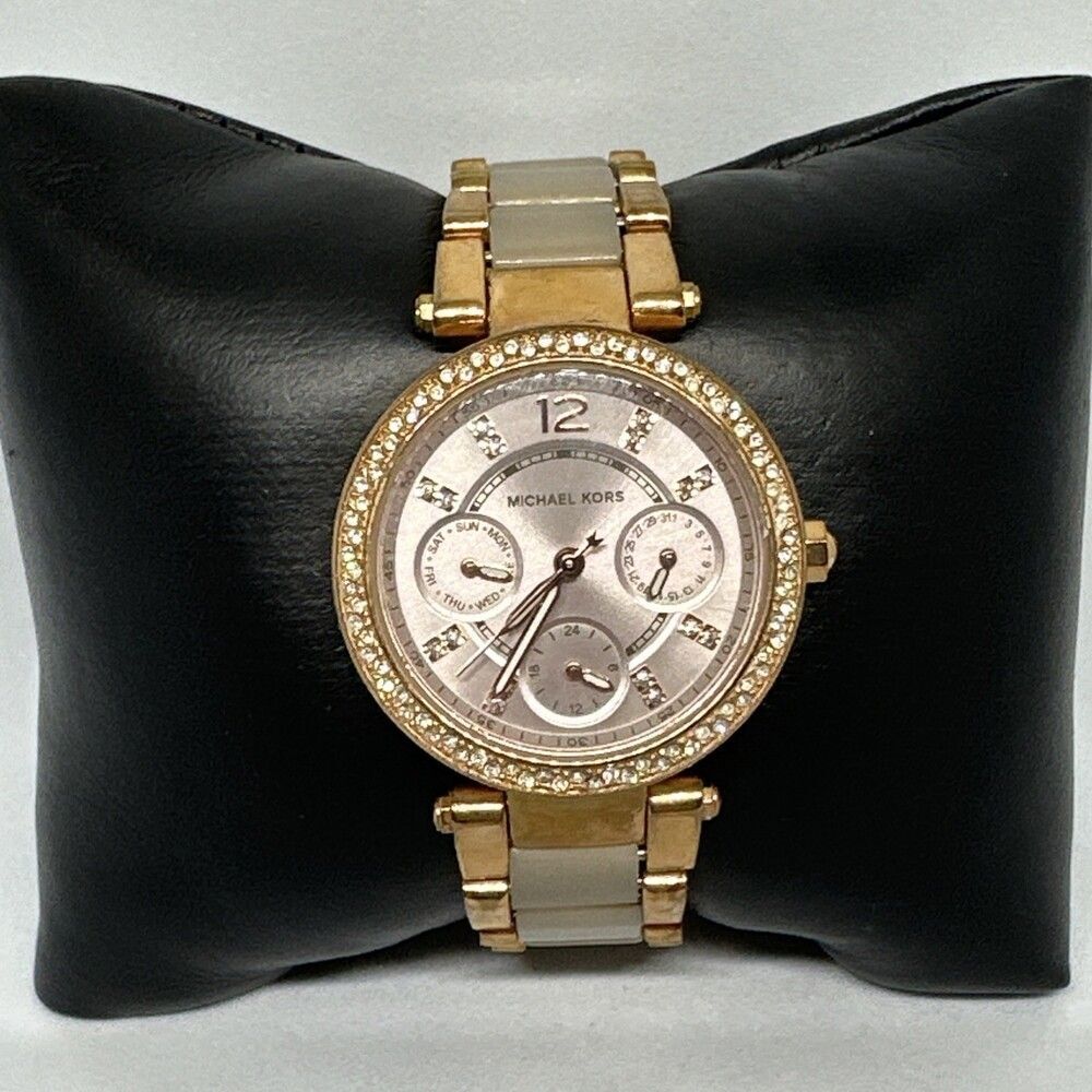 Michael Kors Mini Parker MK6110 Women's Rose Gold Stainless Steel Watch HME558